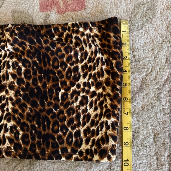 Leopard print tube top buckle cheetah animal women’s large western boho festival - Picture 2 of 4